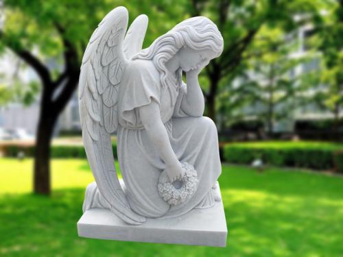 Cemetery Marble Angel Statues