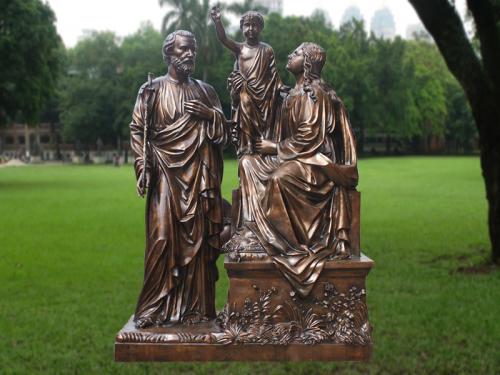 Bronze Family Statue